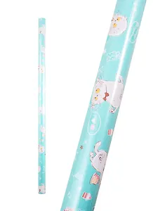 Бумага упаковочная 70*100см "Басик" мел., инд.уп