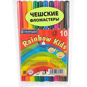 Фломастеры Centropen, "Радуга", 10 цветов 261408