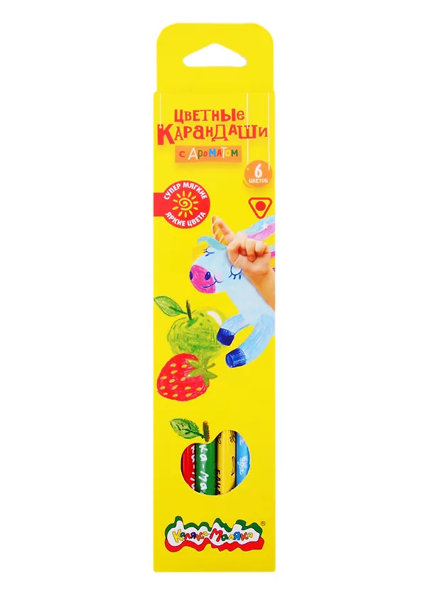 Карандаши цветные Каляка-Маляка, ароматизированные 6 цветов 256966 — 1