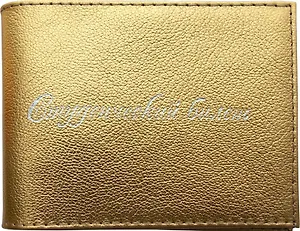 Обложка для студ.билета, нат.кожа, золотой металлик, капра, тип 4