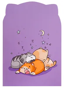 Записная книжка 120*170 32л "СЛАДКИЙ СОН" фигурная вырубка, карт.обл., мат.ламинация, скоба