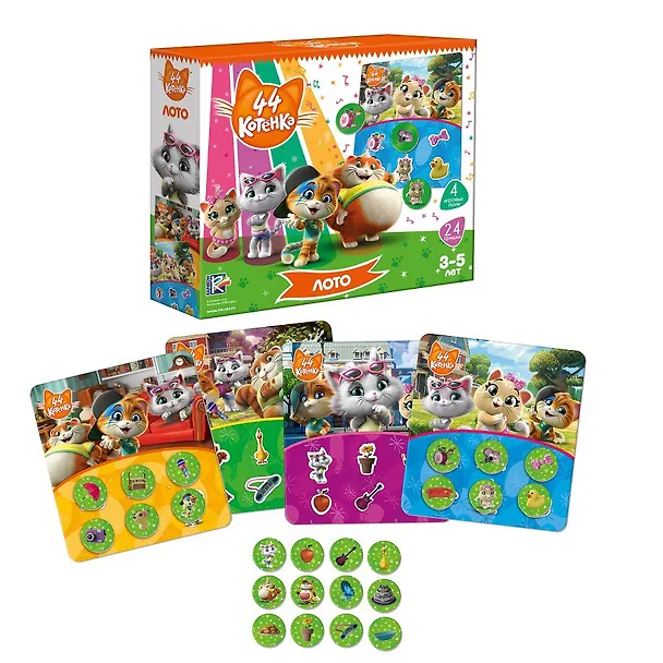 Игра настольная «44 Котенка Лото», Vladi Toys 2789762 — 2