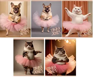 Тетрадь 48л кл. "Пушистый балет" карт.обл, ламинация, скрепка, ассорти