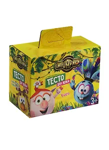 Набор теста для лепки Смешарики (86885) (4цв.) (2 банки х 25гр.+2 банки х 50гр.) (ассорт. цв.) (3+) (коробка)