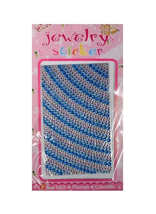 Набор д/творчества Стразы литые для телефона на картонке Jewelry sticker (1461-1/14) (бело-голубые) 2424794