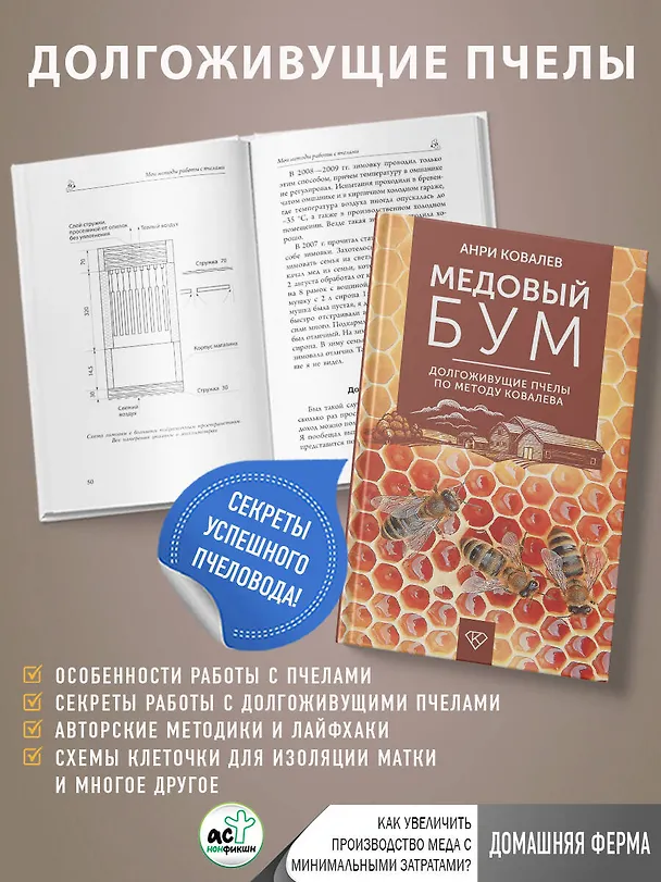 Книга Медовый бум. Долгоживущие пчелы по методу Ковалева (Анри Ковалев) — 6