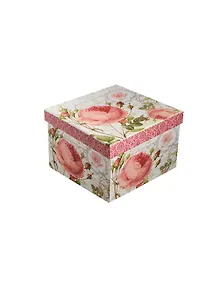 Коробка подарочная "Пион" 13.5*13.5*12 квадратная, картон, Вейксинг