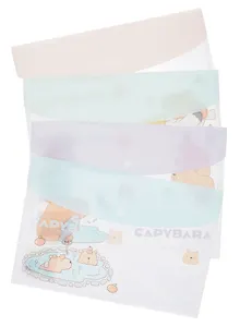 Папка-конверт А4 на кнопке "Capybara", ассорти