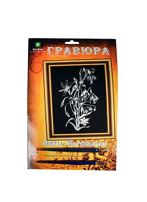 Гравюра Цветы Зефирантес (эффект серебра) (Гр-500) (Кот Муар) (6+) (блистер) 2390217
