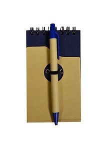 Блокнот А7+ 60л лин. карт.обл., спираль, ручка шариковая, инд.уп., ассорти