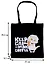 Сумка-шоппер Басик Keep calm and drink coffee черная, текстиль 40см.*32см. — 2878853 — 3