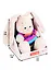 Игрушка мягкая Budi Basa, Зайка Ми в полосатом комбинезоне (малыш) SidX-396 — 2822206 — 2