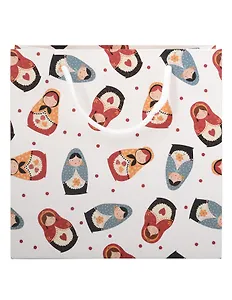 Пакет А5 20*20 "Folk" матрешки, жен., бум.мат.ламинат