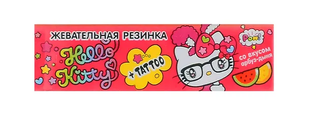 Жевательная резинка Hello Kitty, со вкусом арбуз-дыня, 25г 3035147 — 2
