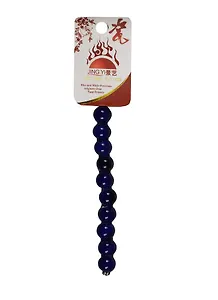 Набор для творчества Бусины керам. на силикон. нити 10шт 12мм, 04, моноцвет кобальт