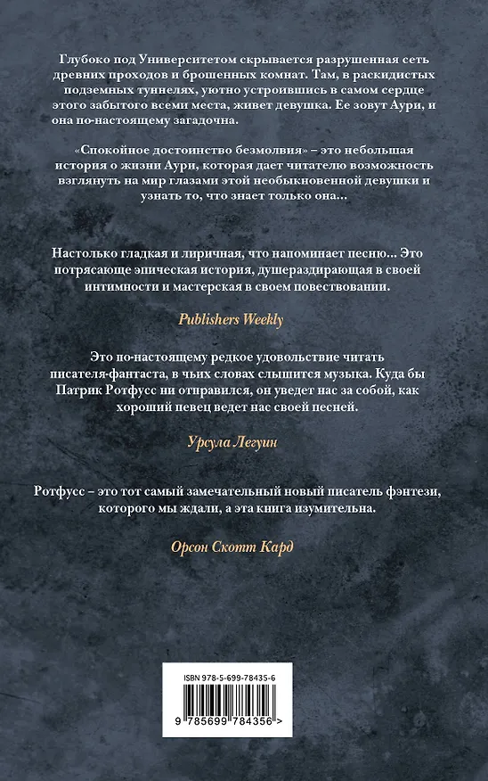 Книга Спокойное достоинство безмолвия (Патрик Ротфусс) — 2