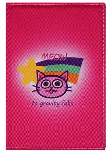 КОР Обложка для паспорта Disney/Дисней Гравити Фолз кошечка 13,5*9,5см, розовый