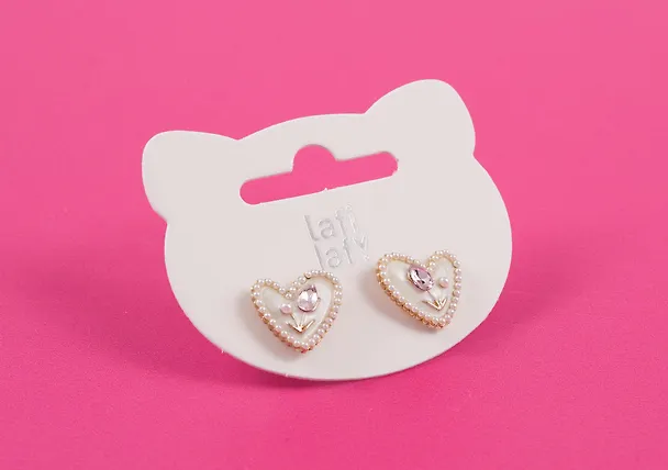 Сережки "Сердечки", металл, Lafilaf 3104671 — 2