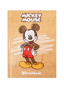 Скетчбук А6 80л "Микки Маус" 100г/м2, тв. переплет