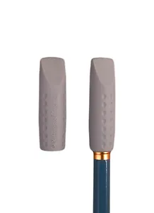 Ластики- колпачки 2шт "Grip 2001", трехгранные, серые, инд.уп., Faber-Castell