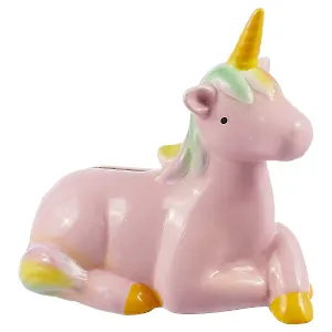 Копилка Единорог с разноцветной гривой (керамика) (12х13) (12-7365-LP80161)