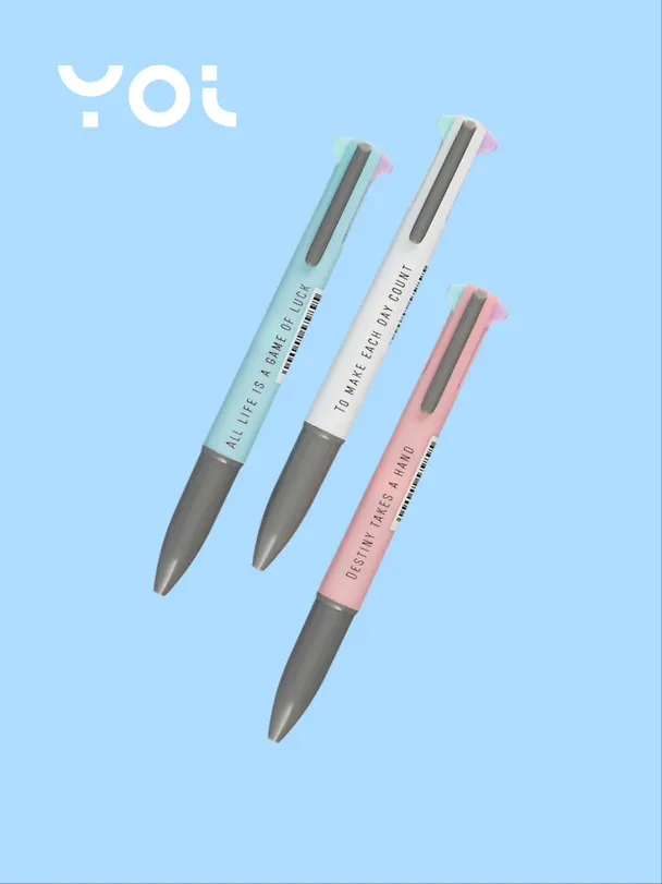 Шариковая ручка 5 цветов автоматическая, Pastel, Yoi, в ассортименте 257989 — 4