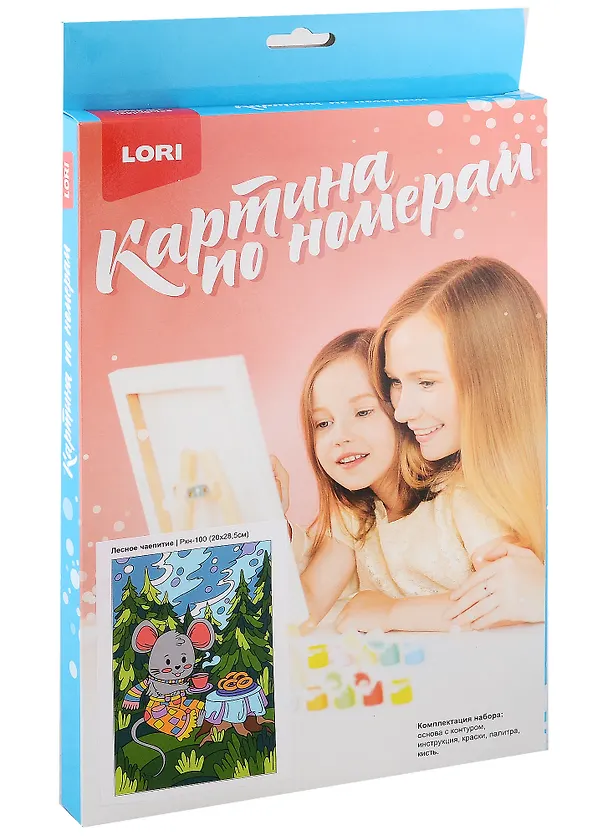 Картина-раскраска по номерам «Лесное чаепитие», Lori 2945128 — 2