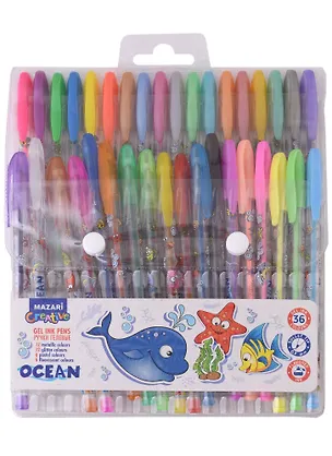 Ручки гелевые Mazari, Ocean, 36 цветов 2966947