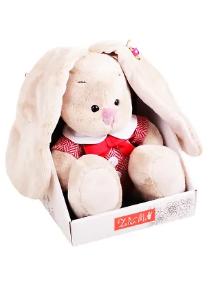 Мягкая игрушка Зайка Ми в твидовом сарафане (15 см) (SidX-364) 2831087