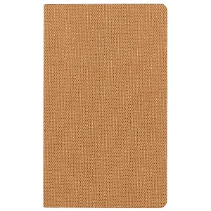 Бизнес-блокнот А5 128л кл. "DOBBY" бежевый, лайт, интегр.переплет, тонир.блок, Hatber