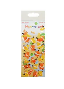 Наклейка декоративная зефирная 4 Лисята 1 (80х150) (упаковка)