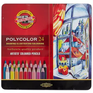 Цветные карандаши «Polycolor», Koh-I-Noor, 24 цвета — 203067 — 1