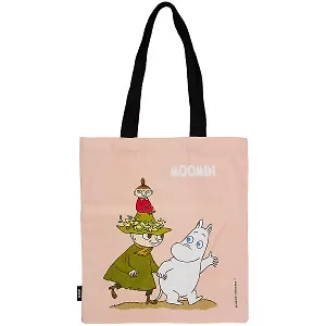 Сумка-шоппер MOOMIN Муми-тролль и Снусмумрик с малышкой Мю цветная, текстиль
