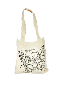 Сумка из льна с рисунком под роспись Бабочка (611632) (64SР-89297) (упаковка)