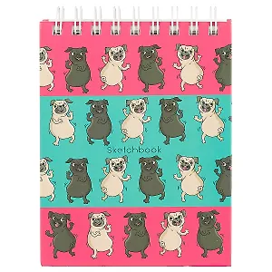 Скетчбук «Смешные мопсы», 80 листов