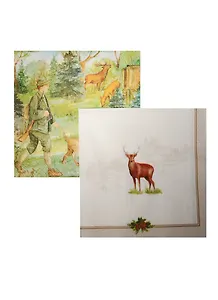 Набор для творчества Салфетки для декупажа Охота на оленей - 2 шт.