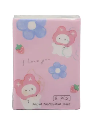 Салфетки бумажные Животные с цветочками (3-х слойные, цветные) (210х210) (8шт) (12-SENWEN-PP8036) 3106865