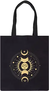 Сумка-шоппер на молнии Карты Таро Фазы луны (38х35) (текстиль, флис) Bookvalno