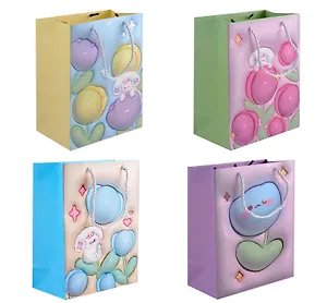 Пакет А5 23*18*10 "Пушистый зайка" дет., бум.мат.ламинат, ассорти