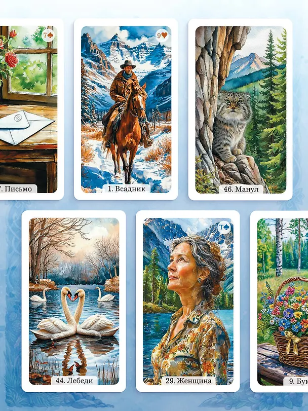 Книга Сибирский оракул Ленорман (50 карт в колоде, руководство по QR-коду) (Ольга Снежная) — 10