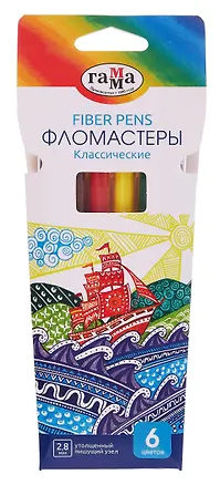 Фломастеры 6 цветов "Классические", Гамма 3112554