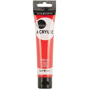 Акриловая краска «Simply», красный бриллиант, 75 мл