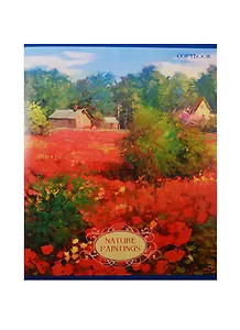 Тетрадь в клетку Unnika, "Красочная природа (живопись)", 48 листов, в ассортименте