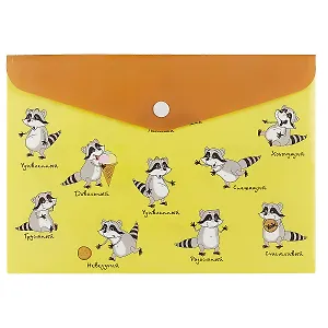 Папка-конверт «Еноты-сладкоежки» А5