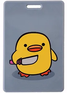 Чехол для карточек вертикальный Уточка с ножом