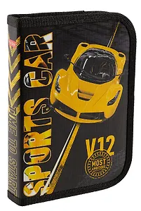 Пенал 1 отделение "Автоспорт" 19*13 см, молния