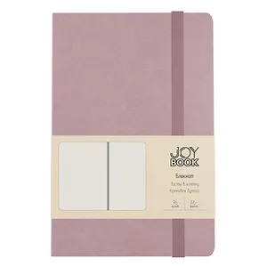 Записная книжка А6- 96л кл. "Joy Book. Ежевичное суфле" 7БЦ., иск.кожа, тонир.форзац, тонир.блок, скругл.углы, сшит.блок, ляссе, резинка, карман на задн.форзаце