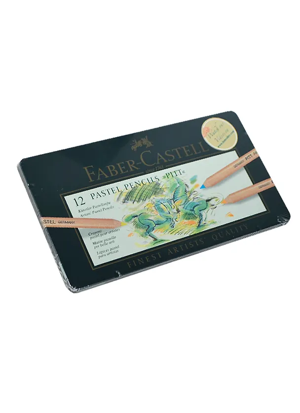 Карандаши пастельные 12цв "Pitt", метал.кор, Faber-Castell 219427 — 1