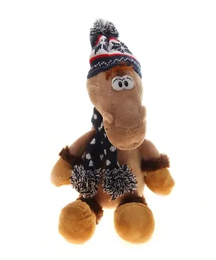 Игрушка Лошадка в вязаной шапочке шарфе 22см 326428 (Сима-ленд) 2379568