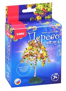 Набор для творчества LORI Плетение из бисера и пайеток Дерево счастья Берёзка Дер-022
